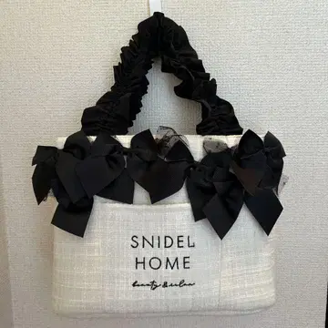SNIDEL HOME 스나이델 홈 트위드 리본백 IVR