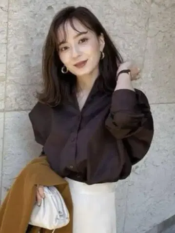 anuans 스탠다드 셔츠 브라운