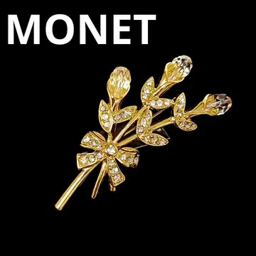 MONET 모네 브로치 골드 꽃다발 부케 vintage 빈티지