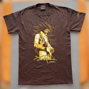 ZION Jimi hendrix 브라운 밴딩 t 구제 의류