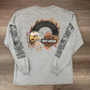 Harley-Davidson 긴팔 티셔츠 소매 프린트 00s y2k