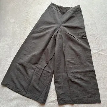 [보르지] 컷오프 와이드 팬츠 부츠컷 그레이 오피스 출퇴근 캐주얼