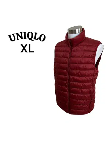 UNIQLO XL 버건디 울트라 라이트 다운 베스트