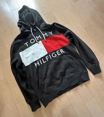TOMMY HILFIGER 블랙 후드티 L 사이즈