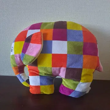[새상품급] 코끼리 엘머 봉제 인형