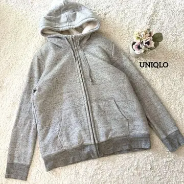 유니클로 풀 집업 후드 부착 후드티 보아 안감 XL 241-408493