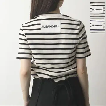최종 가격 새상품 JIL SANDER 보더 T셔츠