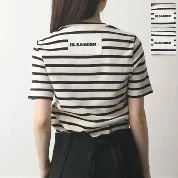 최종 가격 새상품 JIL SANDER 보더 T셔츠