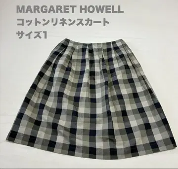 MARGARET HOWELL 코튼 린넨 스커트 사이즈 1