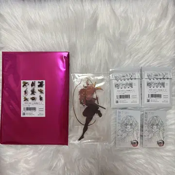 귀멸의 칼날 무비티켓풍 카드 키 비주얼 아크릴 스탠드 칸로지 미츠리 세트