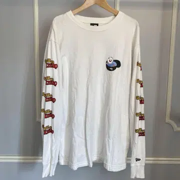 BA378 NEW ERA 게게게의 키타로 롱T L 화이트 구제 의류