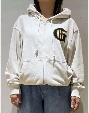 GAP 풀 집업 후드티 XL 크림