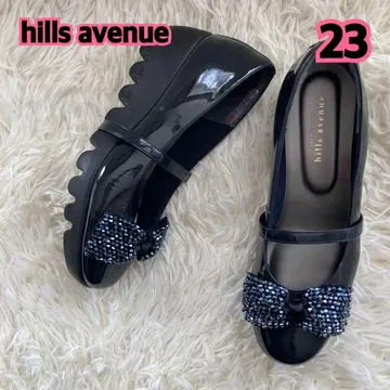 컨디션 최상 hills avenue 비쥬 리본 웨이브 밑창 펌프스 23