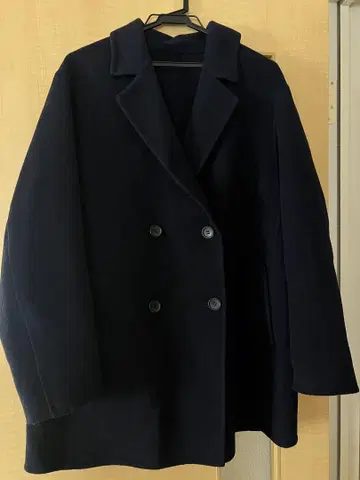 UNIQLO 네이비 XL 피 코트 여성용 아우터