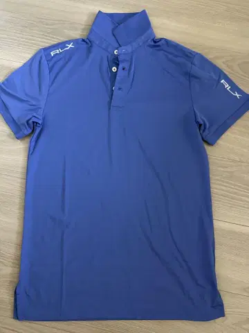RLX 파랑 피케 셔츠 버튼 포함