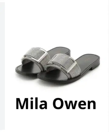 Mila Owen 비쥬 장식 블랙 샌들