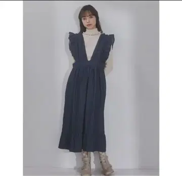merry jenny 데님 프릴 레이어드 원피스