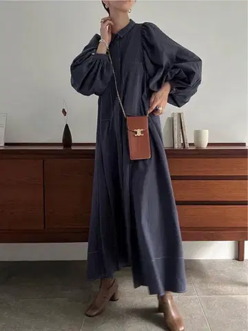 stitch work volume sleeve tuck cotton OP