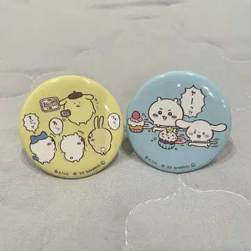 치이카와 산리오 캔뱃지 폼폼푸딩 시나모롤 2개 세트