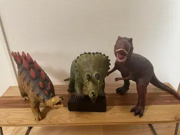 공룡 피규어 3체 세트 티라노사우루스 & 트리케라톱스 & 스테고사우루스
