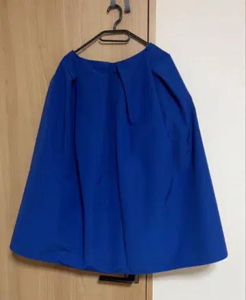 BLENHEIM 플레어 롱 스커트 파랑