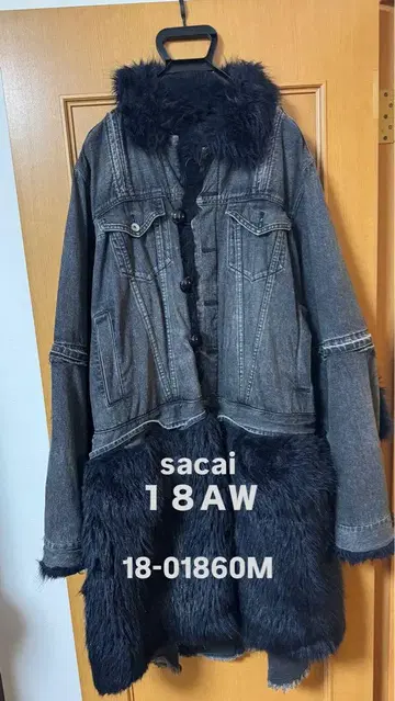 sacai 18AW 18-01860M 데님 퍼 자켓 코트