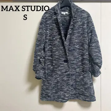 MAX STUDIO [ S ] 맥스 스튜디오 니트 체스터 코트 네이비