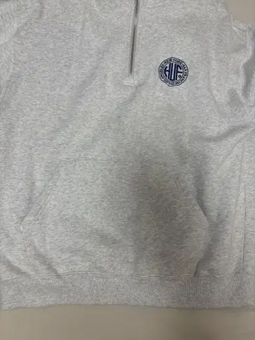 HUF 그레이 맨투맨 하프 지퍼