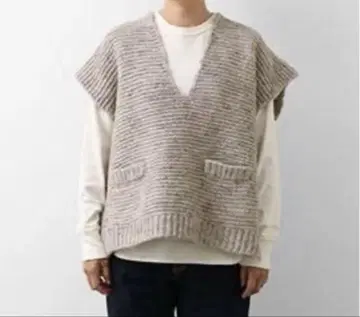 HAU CLASKA knit vest slub yarn 니트 베스트