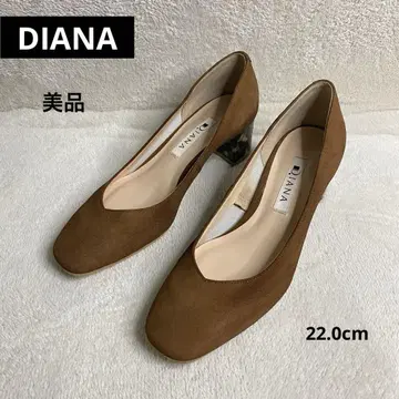 다이애나 DIANA 펌프스 스웨이드 브라운 일본제 22cm