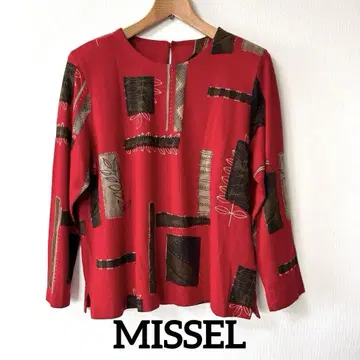 MISSEL 긴팔 짙은 빨간색