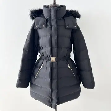 ZARA 벨트 다운 코트 블랙 L