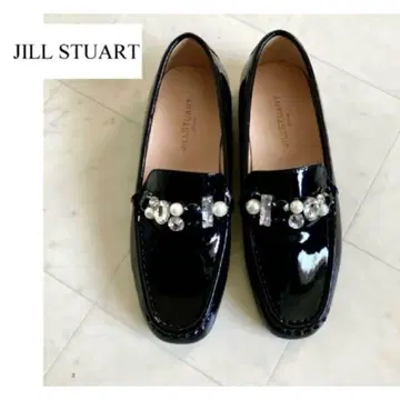 JILLSTUART *에나멜 비쥬 로퍼 신발 가죽 신발 블랙