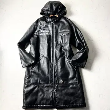 컨디션 최상 까스텔바작 가죽 롱 코트 XL~3L 상당