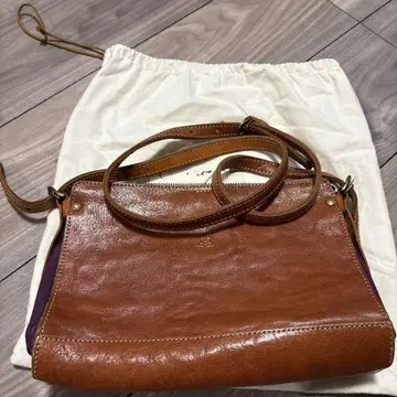 브라운 가죽 숄더백 LEDER MAKES