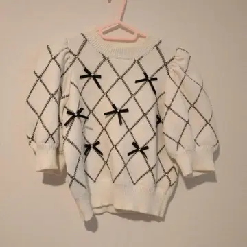 반팔 니트 SNIDEL