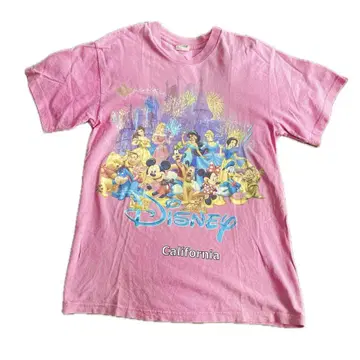 빈티지 T셔츠 Disney 디즈니 핑크 구제 의류