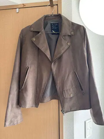 브라운 라이더 자켓