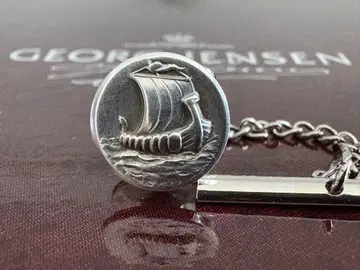 GEORG JENSEN 타이 턱 넥타이핀 모델 50 부속품 없음