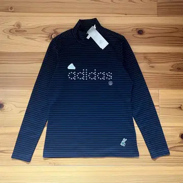 adidas PLAY GREEN 마이크로 보더 긴팔 모크넥 셔츠 M