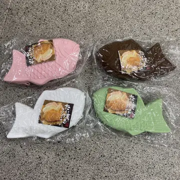 붕어빵 실리콘 파우치 4색 세트