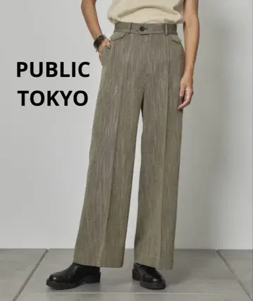 [ PUBLIC TOKYO ] 트위드 라이크 와이드 팬츠
