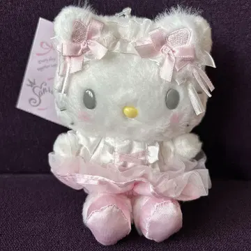 키티 화이트 고양이 발레리나 리본 가득 마스코트 키링
