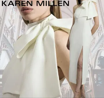 택 포함 미사용 새상품 KAREN MILLEN 롱 드레스 원 숄더