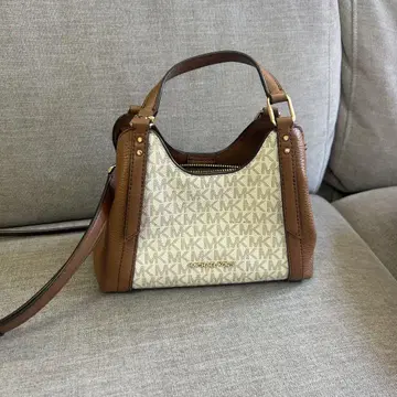 MICHAEL KORS 숄더백 화이트/브라운