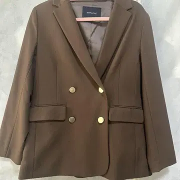 브라운 더블 브레스트 자켓