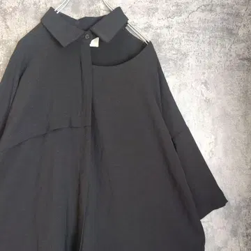 비대칭 변형 원피스 모드 루즈핏 비침 수입 구제 의류
