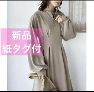 전후 2way 클래식 엘프 하프 지퍼 원피스 오피스 캐주얼
