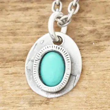 새상품 NORTH WORKS 터콰이즈 참 목걸이 실버925