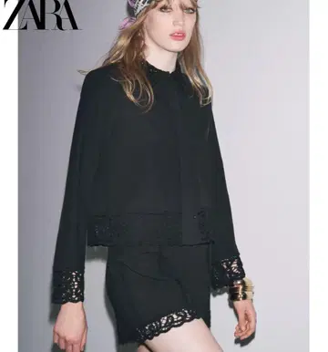 ZARA ZW COLLECTION 크로셰 셔츠 셋업